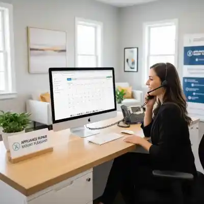 Professional technician arriving on time for a scheduled appliance repair appointment.
